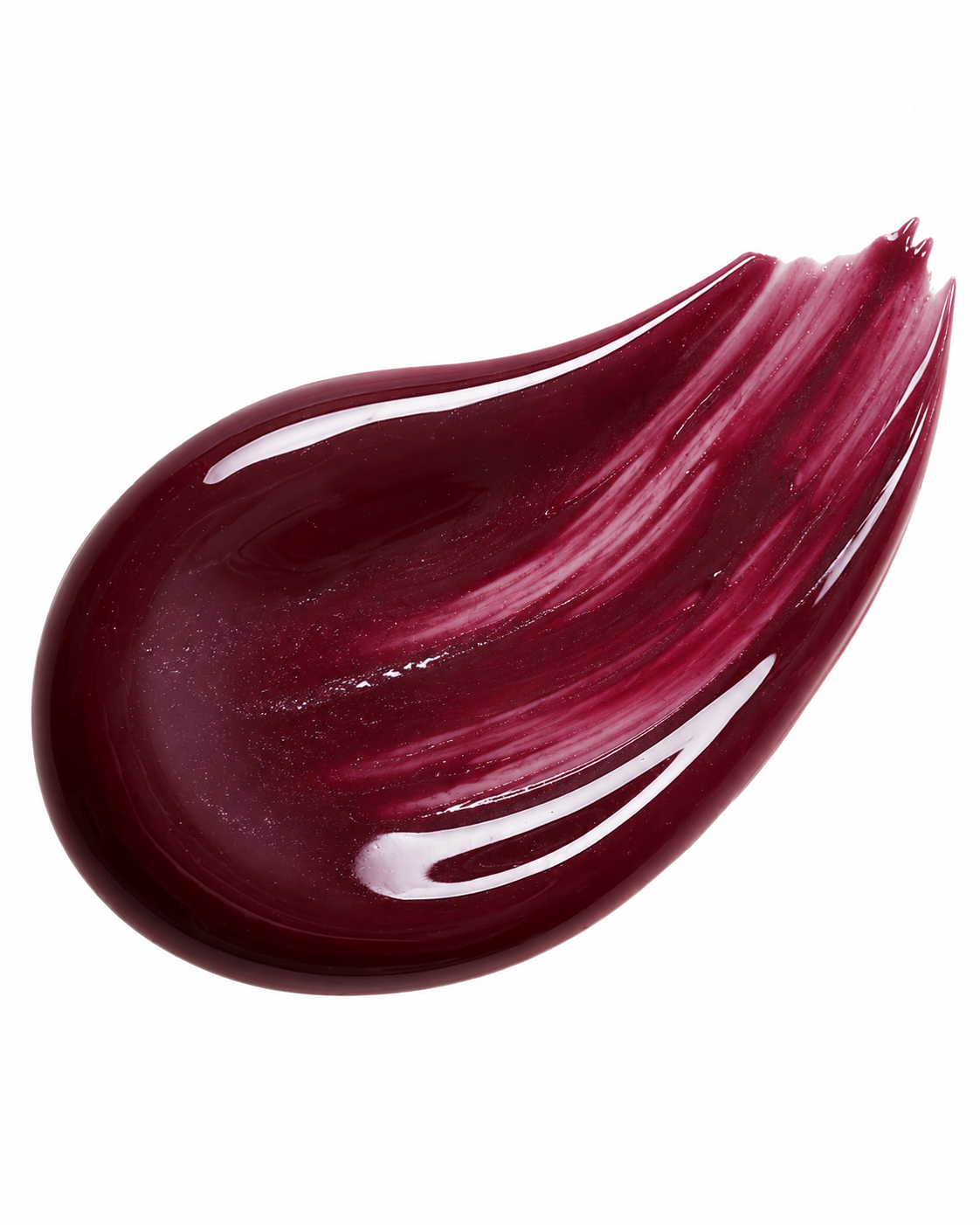Dark Cocoa brown lip gloss swatch, rich chocolate high-shine texture