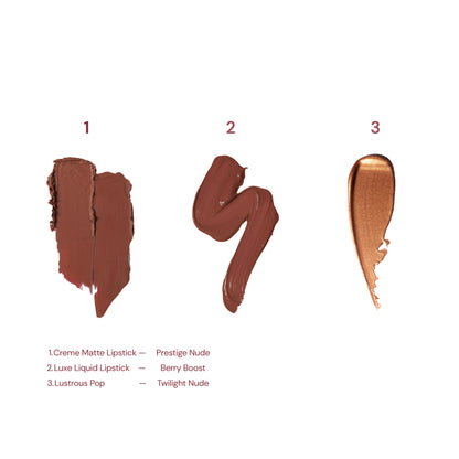 Latte Brown lip kit shades