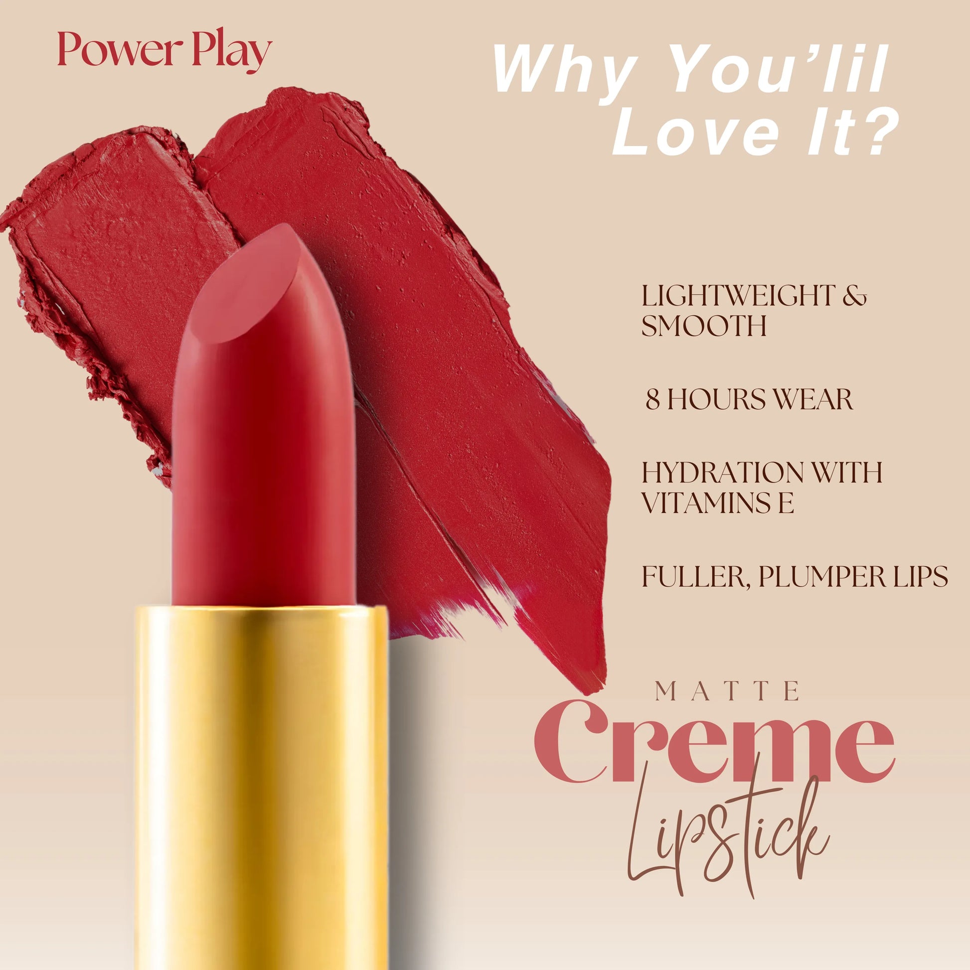 Power Play- Royal Bright Red