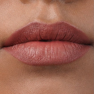 Gulabi Glow rosy pink nude lipstick swatch on wheatish Indian skin