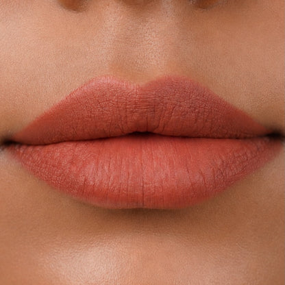 Gulabi Glow rosy pink nude lipstick swatch on wheatish Indian skin